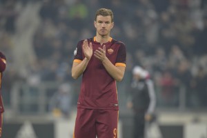 TURIN, ITALY - JANUARY 24: Edin Dzeko of AS Roma after the Serie A match between Juventus FC and AS Roma at Juventus Arena on January 24, 2016 in Turin, Italy. (Photo by Luciano Rossi/AS Roma via Getty Images)