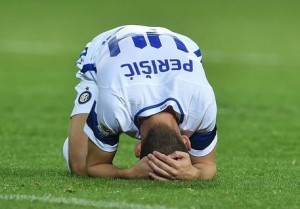 The disappointment of Inter's forward Ivan Perisic during the Italian SERIE A soccer match Torino-Inter at Olimpic Stadium in Turin, Italy, 18 March 2017 ANSA/ALESSANDRO DI MARCO